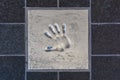 Handprints of celebrities in Cannes Royalty Free Stock Photo