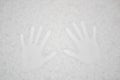 Handprints in Snow