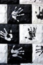 Handprints on the wall