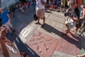 handprints of Will Smith and Douglas Fairbanks in Hollywood in the concrete of Chinese Theatre\'s forecourts