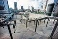 Handrail composition on NSC Olimpyiskiy stadium in Kyiv Royalty Free Stock Photo