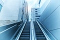 Handrail elevator in office building