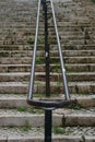 Handrail of an old staircase Royalty Free Stock Photo