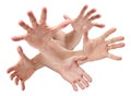 Hands Reaching #MeToo Harassment Bullying Assault Royalty Free Stock Photo