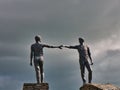 Hands Across the Divide - a sculpture on the western side of the Craigavon Bridge in Derry / Londonderry, Northern Ireland,