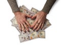 Hand woman money Royalty Free Stock Photo