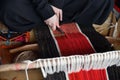 Hands of an arabian weaver