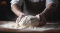 the hands of the baker, the precision and beauty of dough preparation for holiday bread or pastries. the texture of the