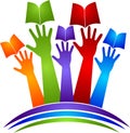 Hands book logo