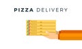 Pizza Delivery service vector flat isolated Royalty Free Stock Photo