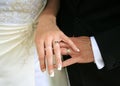 Hands of bride and bridegroom Royalty Free Stock Photo