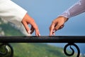 Hands of bride and groom Royalty Free Stock Photo