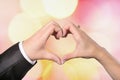 Hands bride in heart shape Royalty Free Stock Photo