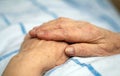 Hands of a care-dependent person Royalty Free Stock Photo