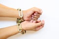 Hands in chain Royalty Free Stock Photo