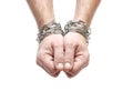 Hands chained together