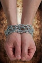 Hands chained together Royalty Free Stock Photo