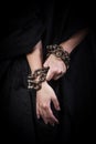 Hands in chains. Royalty Free Stock Photo