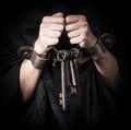 Hands in chains. Royalty Free Stock Photo