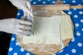 Hands of a chef grating cheese Royalty Free Stock Photo