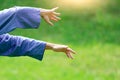 Hands in the Chinese martial art Tai Chi Chuan Royalty Free Stock Photo