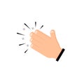 Hands clap icon applause flat symbol