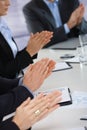 Hands clapping on business meeting at office Royalty Free Stock Photo