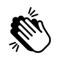 Hands clapping icon. Applause Royalty Free Stock Photo