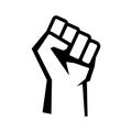 Hands clenched power strength icon. Fist sign. Vector illustration Royalty Free Stock Photo