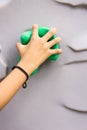 Hands on the climbing simulator. Children can participate in act Royalty Free Stock Photo