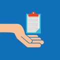 hands clipboard checklist report icon Royalty Free Stock Photo