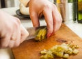 Hands closeup cook