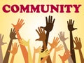 Hands Community Represents Organized Group And Altogether Royalty Free Stock Photo