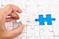 Hands connecting jigsaw Royalty Free Stock Photo