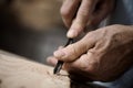 Hands of a craftsman Royalty Free Stock Photo