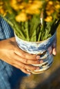 Hands of craftsperson holding ceramic Royalty Free Stock Photo