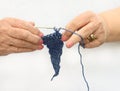 Hands crocheting