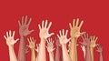 Hands crowd vector