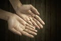 Hands cupped together Royalty Free Stock Photo