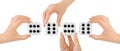 Hands and dices Royalty Free Stock Photo