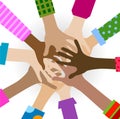 Hands diverse togetherness