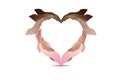Hands diversity people love heart shape logo vector Royalty Free Stock Photo