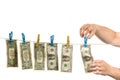 Hands and dollars Royalty Free Stock Photo
