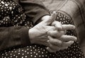 Hands of the elderly woman Royalty Free Stock Photo