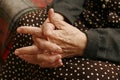 Hands of the elderly woman Royalty Free Stock Photo