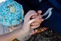 Hands of Engaged Couple - Love and Commitment Concept