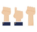 Hands fist force icon