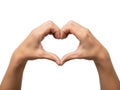 Hands forming a heart shape symbolizing love and affection Royalty Free Stock Photo