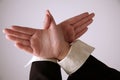 Hands forming wings Royalty Free Stock Photo