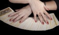 Hands of the fortuneteller Royalty Free Stock Photo